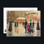 Cartes Pour Fêtes Annuelles Vintage Winter Parisian Scene Christmas<br><div class="desc">Happy Holidays. Vintage Winter Parisian Scene painting Christmas Postcards. Matching cards,  favors and gifts available in the Christmas & New Year / Fine Art Category of our store.</div>
