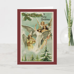 Cartes Pour Fêtes Annuelles Vintages Joyeux Anges de Noël