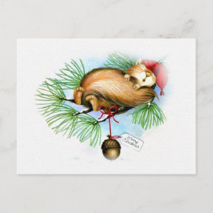 Cartes Pour Fêtes Annuelles vintchristmas squirl dreaming