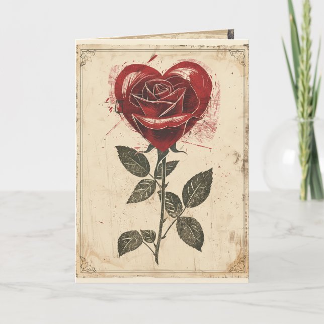 Cartes Pour Fêtes Annuelles Vintgae Saint-Valentin  (Devant)