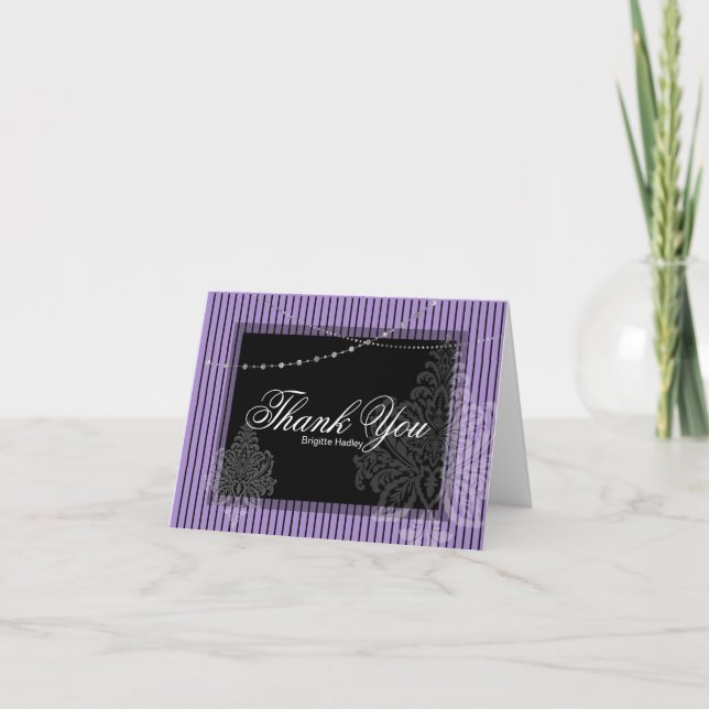Cartes Pour Fêtes Annuelles Violet et noir (Devant)