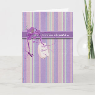 Cartes Pour Fêtes Annuelles Violet Valentine Romance
