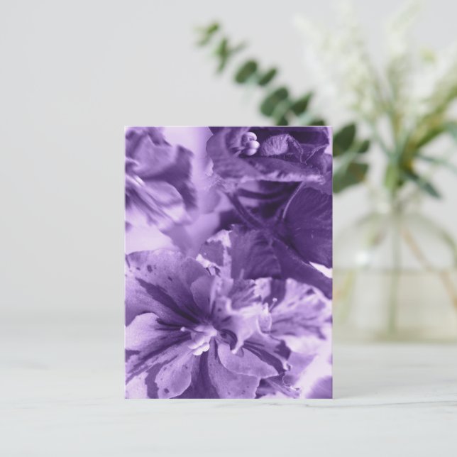Cartes Pour Fêtes Annuelles Violettes monochromes (Debout devant)