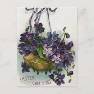 Cartes Pour Fêtes Annuelles Violettes vintages de Pâques