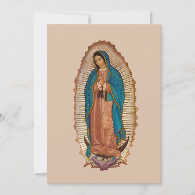 Cartes Pour Fêtes Annuelles Virgen de Guadalupe (Devant)