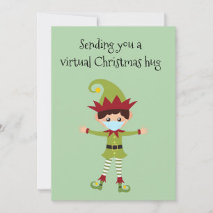 Cartes Pour Fêtes Annuelles Virtual Christmas Hug Elf 2020