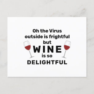 Cartes Pour Fêtes Annuelles Virus Outside is Frightful Funny Christmas Pun