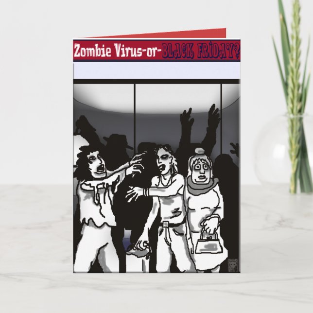Cartes Pour Fêtes Annuelles virus zombie ? (Devant)