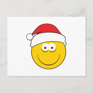 Cartes Pour Fêtes Annuelles Visage Chapeau de Père Noël