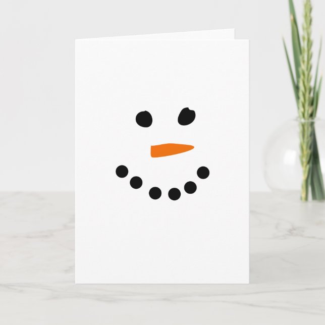 Cartes Pour Fêtes Annuelles Visage de neige (Devant)