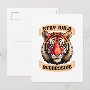 CARTES POUR FÊTES ANNUELLES VISAGE DE TIGRE