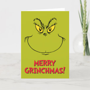 Cartes Pour Fêtes Annuelles Visage du Drôle de Noël de Grinch