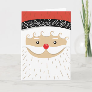 Cartes Pour Fêtes Annuelles Visage du Père Noël
