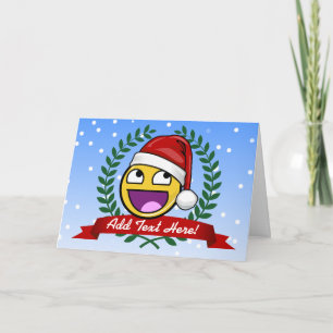 Cartes Pour Fêtes Annuelles Visage impressionnant Meme de style drôle de Noël