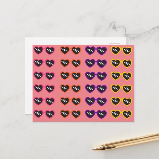 Cartes Pour Fêtes Annuelles Vision d'amour (Devant/Arrière en situation)