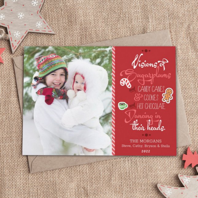 Cartes Pour Fêtes Annuelles Visions de Noël de prunes de sucre (Créateur téléchargé)