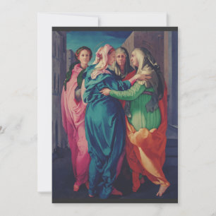 Cartes Pour Fêtes Annuelles Visite de la Vierge par Pontormo