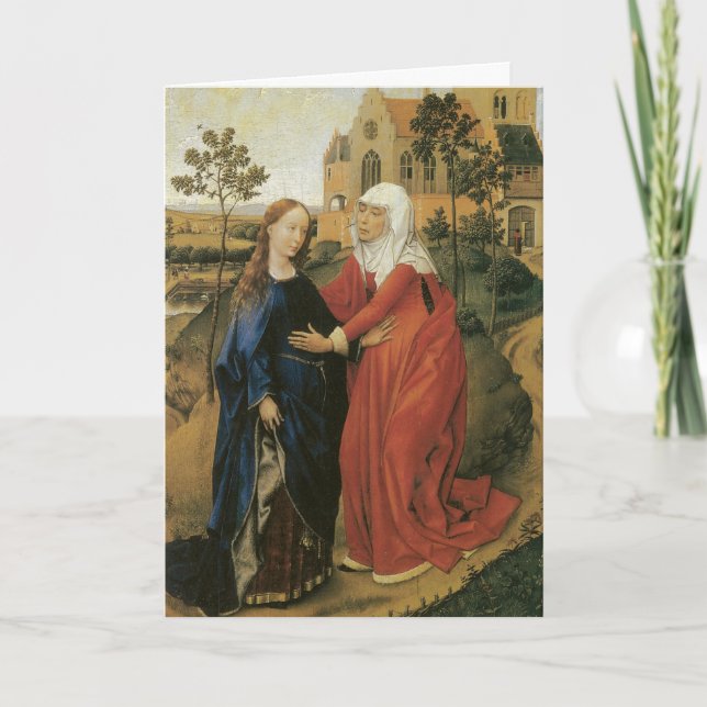 Cartes Pour Fêtes Annuelles Visite de Mary - Rogier van der Weyden (Devant)