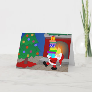 Cartes Pour Fêtes Annuelles Visites père Noël - espagnol
