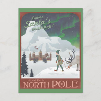 Cartes Pour Fêtes Annuelles Visitez l'atelier de Père Noël au pôle Nord : cart