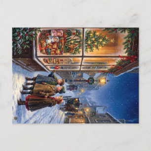 Cartes Pour Fêtes Annuelles vitrine de magasin de jouets de Noël