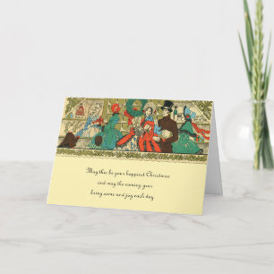 Cartes Pour Fêtes Annuelles Vitrine victorienne de Noël antique Shopping