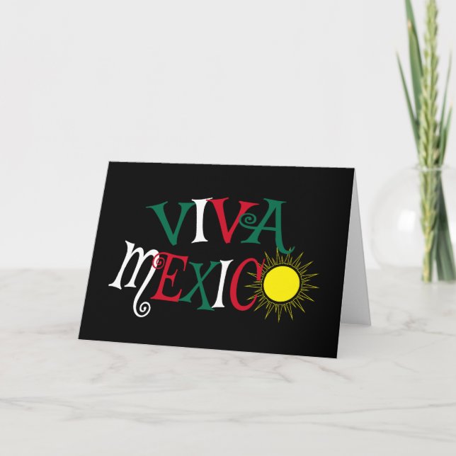 Cartes Pour Fêtes Annuelles Viva Mexico (Devant)