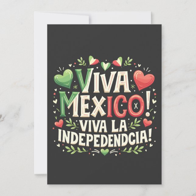 Cartes Pour Fêtes Annuelles Viva Mexique Fête de l'indépendance mexicaine (Devant)