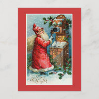 "Vive St Nicolas" Noël Vintage