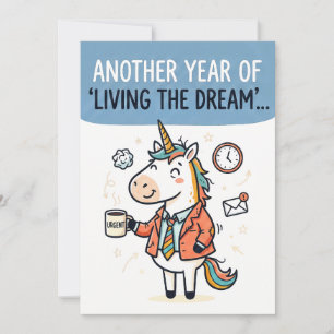 Cartes Pour Fêtes Annuelles Vivre le rêve Sarcasme d'entreprise