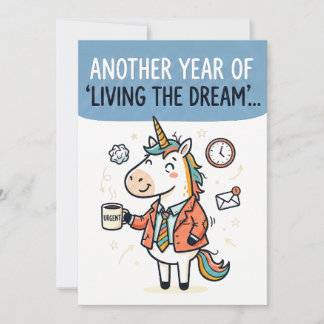 Cartes Pour Fêtes Annuelles Vivre le rêve Sarcasme d'entreprise