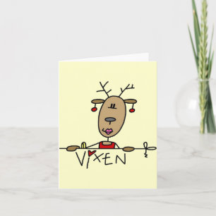Cartes Pour Fêtes Annuelles Vixen Reindeer T-shirts et cadeaux de Noël