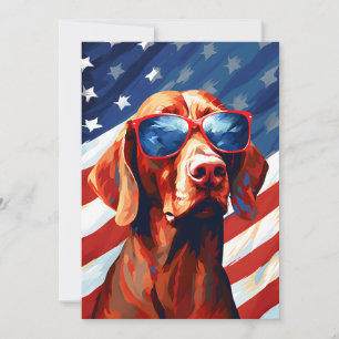 Cartes Pour Fêtes Annuelles Vizsla 4 juillet fête de l'indépendance