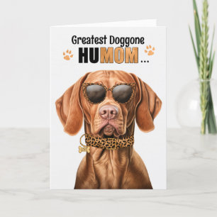 Cartes Pour Fêtes Annuelles Vizsla Dog Best HuMOM Jour des Mères