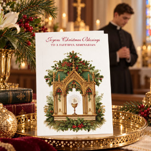 Cartes Pour Fêtes Annuelles Vocation de séminariste catholique religieux