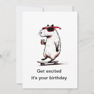 Cartes Pour Fêtes Annuelles vœu d'anniversaire d'animal drôle