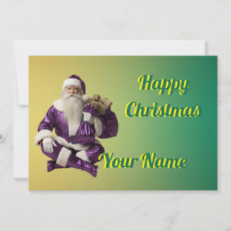 Cartes Pour Fêtes Annuelles Vœu de Noël avec une belle fête