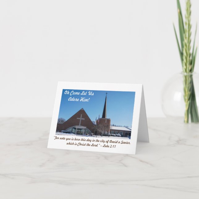 Cartes Pour Fêtes Annuelles Vœu de Noël religieux (Devant)