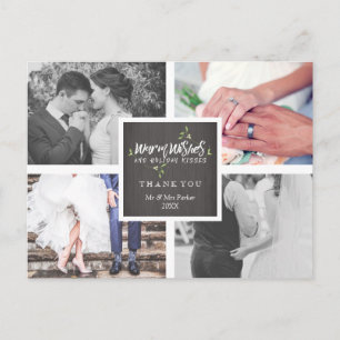 Cartes Pour Fêtes Annuelles Vœux chaleureux Baisers de fêtes   Gui Merci