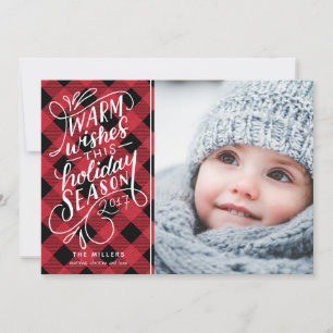Cartes Pour Fêtes Annuelles Vœux chaleureux pour cette période des fêtes, phot