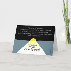 Cartes Pour Fêtes Annuelles Vœux chaleureux pour votre solstice d'hiver !