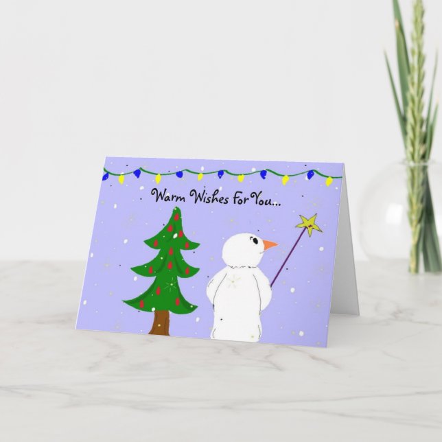Cartes Pour Fêtes Annuelles Vœux chaleureux pour vous (Devant)