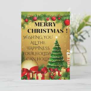 Cartes Pour Fêtes Annuelles "Voeux chauds pour un Noël joyeux !"