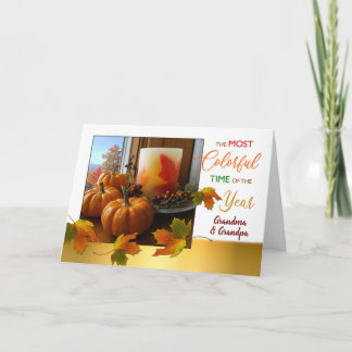 Cartes Pour Fêtes Annuelles Voeux d'action de grâce pour grands-parents les pl