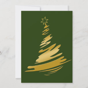 Cartes Pour Fêtes Annuelles Vœux d'affaires de vacances en vert et or