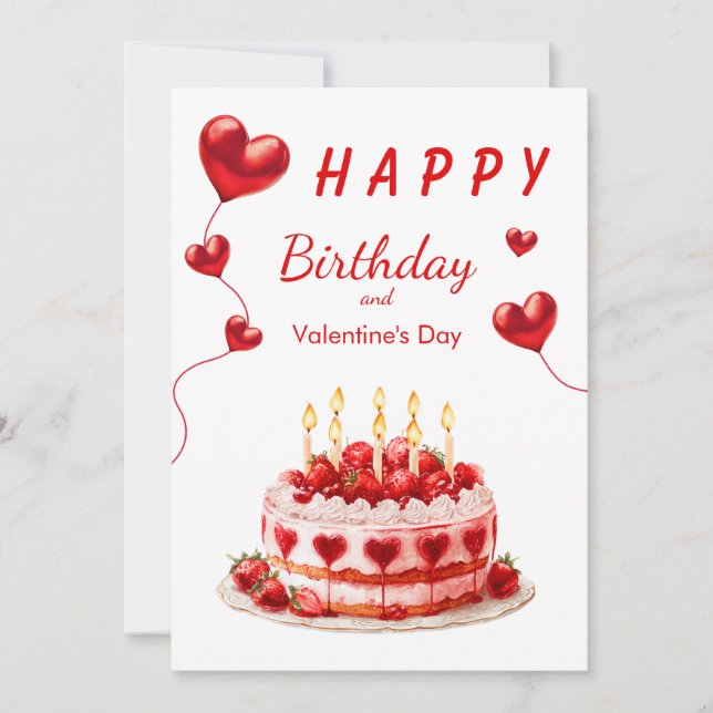 Cartes Pour Fêtes Annuelles Vœux d'anniversaire de la Saint-Valentin pour les  (Devant)