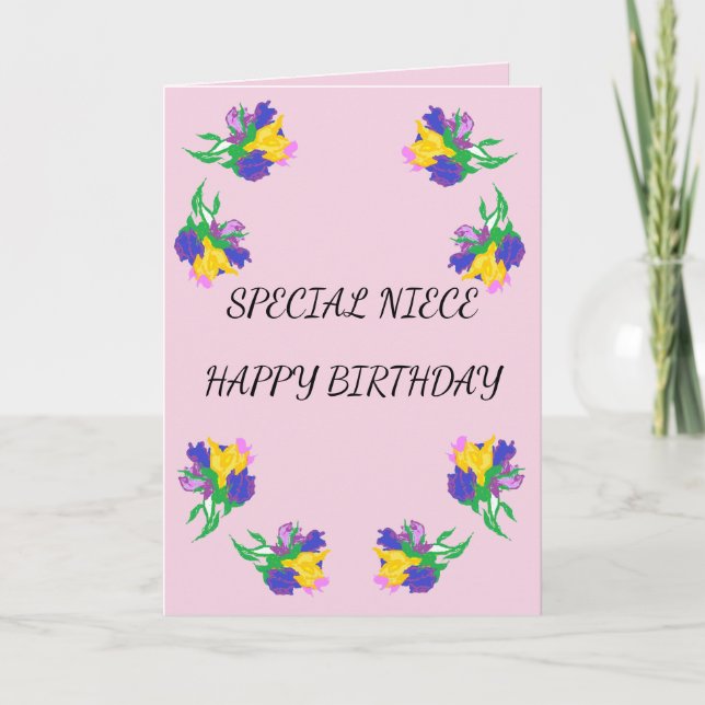Cartes Pour Fêtes Annuelles voeux d'anniversaire Special Niece (Devant)