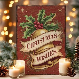 Cartes Pour Fêtes Annuelles Vœux de cloche de Noël vintage