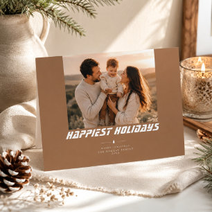 Cartes Pour Fêtes Annuelles Vœux de fêtes chaleureux Taupe Photo Noël