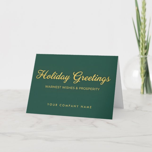 Cartes Pour Fêtes Annuelles Vœux de fêtes de Luxe Script (Devant)